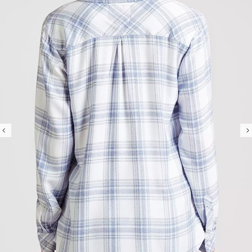 Rails Blue Plaid Button Down - image 2